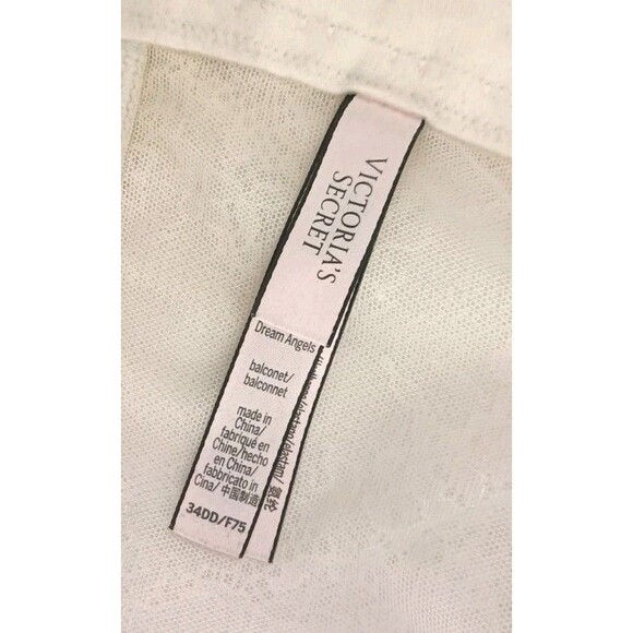 Victoria’s Secret Longljne Bra Size 34DD Beige Lined Demi Dream Angels Boning - Picture 6 of 6